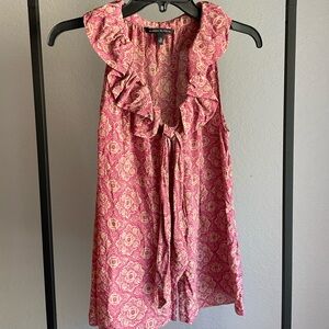 Banana Republic Sheer Button Up Top